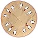 BambooMN 39" Round Christmas Tree Skirt Floor Base Cover Decoration Holiday Collection Jute Burlap, Gnome Edition, 1 Piece