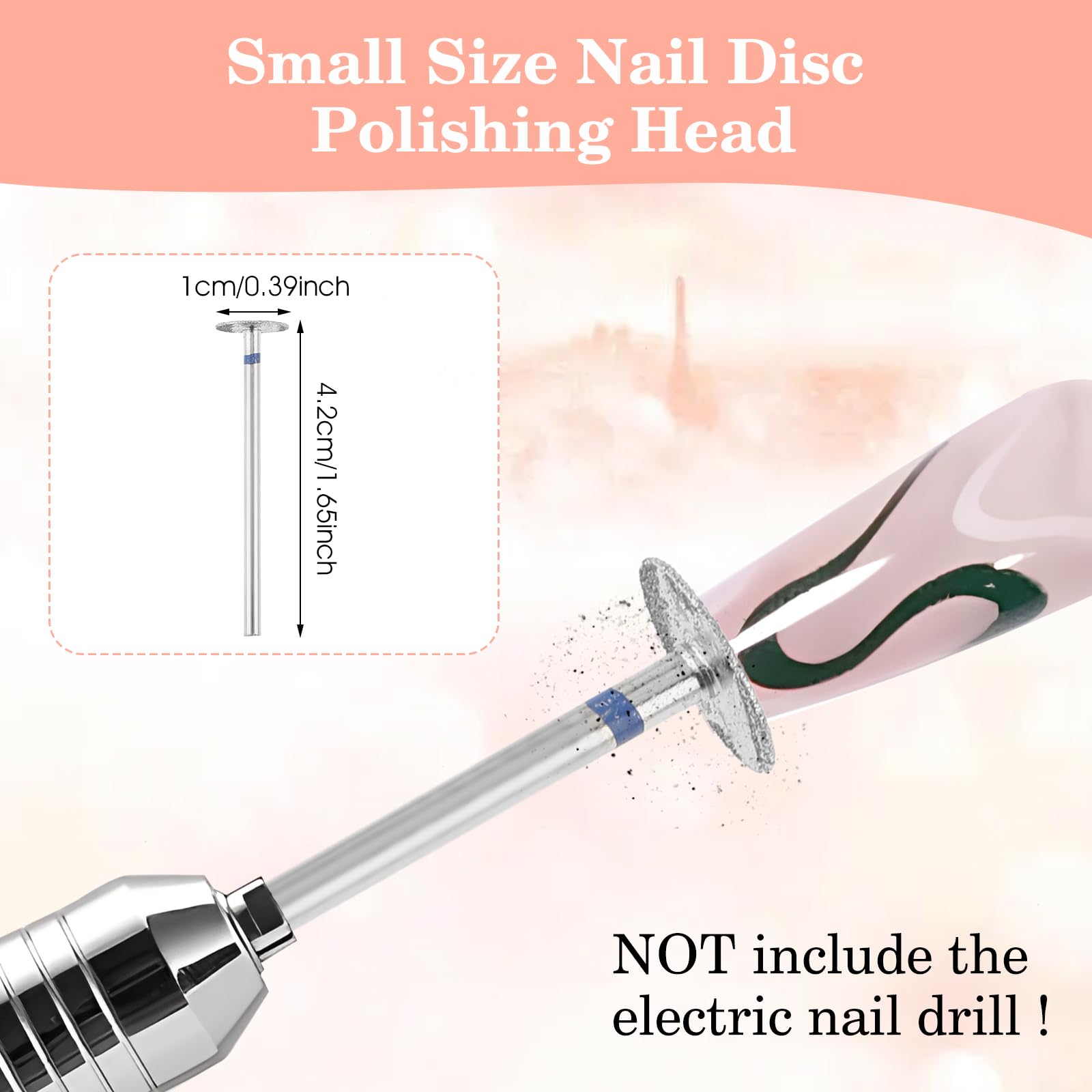 JIEYAO Set di 2 punte per levigatrice unghie, fresa professionale per unghie, per uso elettrico, per pedicure per manicure, cura dei piedi, rimozione delle cuticole in gel acrilico