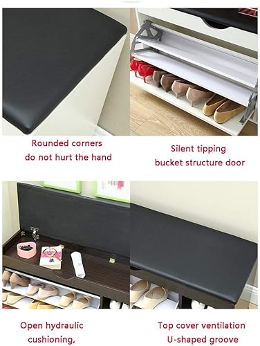 Miniatura 3 de ZEELYDE Zapatero armario para zapatos puede sentarse multicapa a prueba de polvo espacio multifuncional para porche organizador de zapatos cubierta