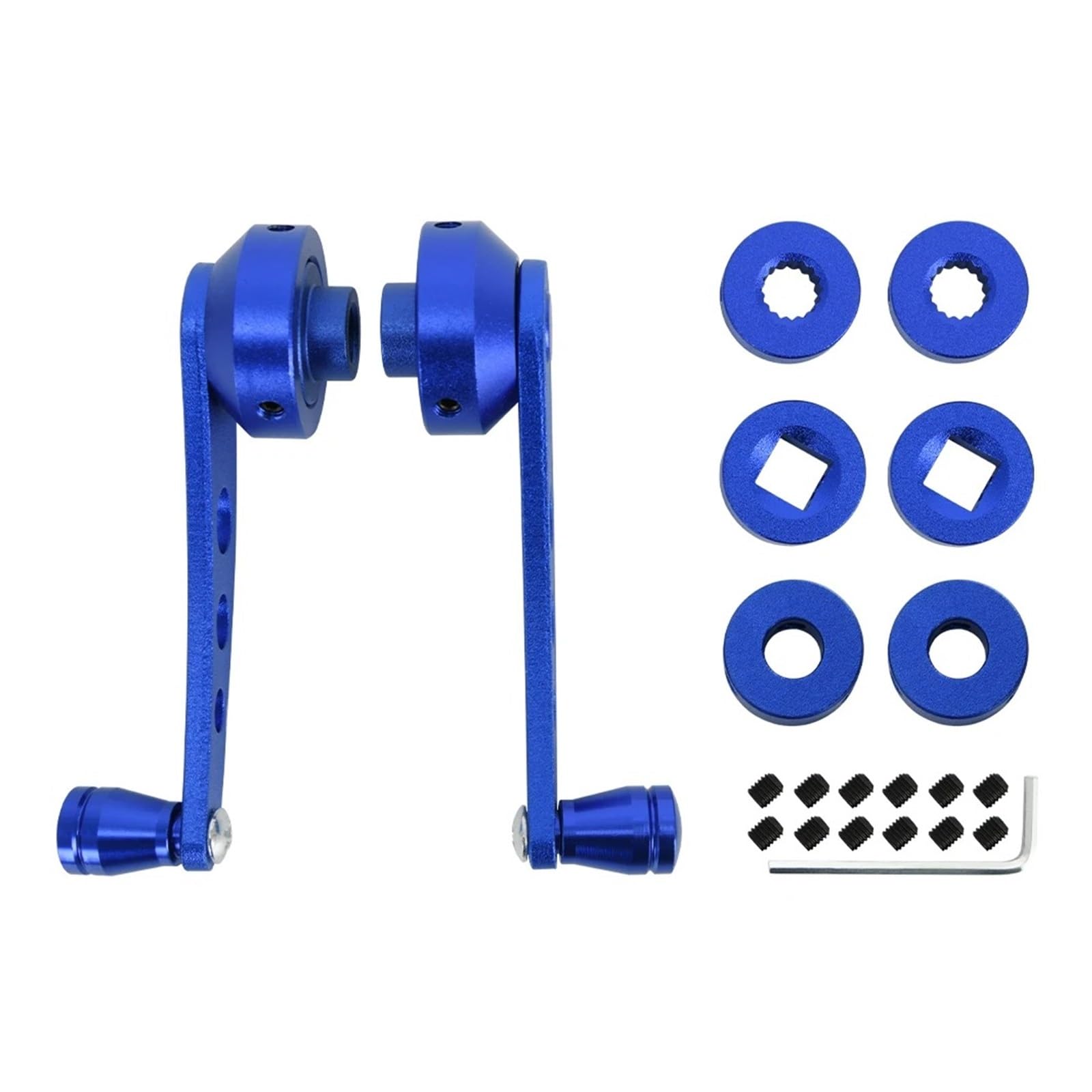 KIRYU Regulator for Universal 2 Pack Aluminum Alloy Car Manual Window Lifting Crank Handle Winder Lifter Riser Car(Blue)