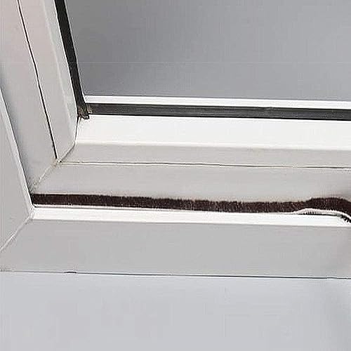 Miniatura 7 de TamBee Burlete autoadhesivo para ventanas y puertas, color negro y gris, 2 unidades (16.5 pies)