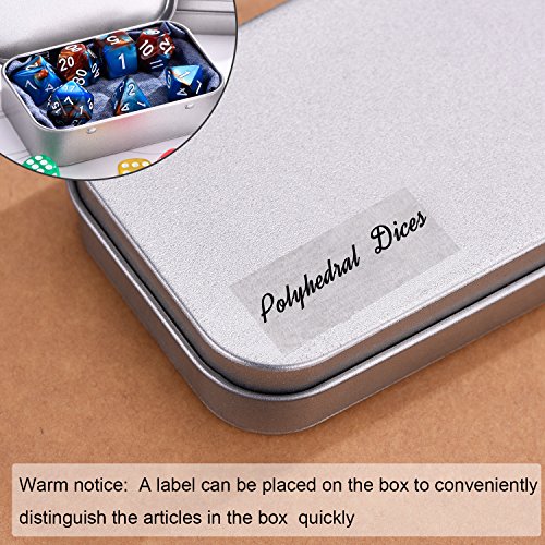 Image of 40 Pack 3.75 by 2.45 by 0.8 Inch Silver Metal Rectangular Empty Hinged Tins Box Containers with Lids Mini Portable Box Small Storage Kit, Home Organizer (40 Pack)