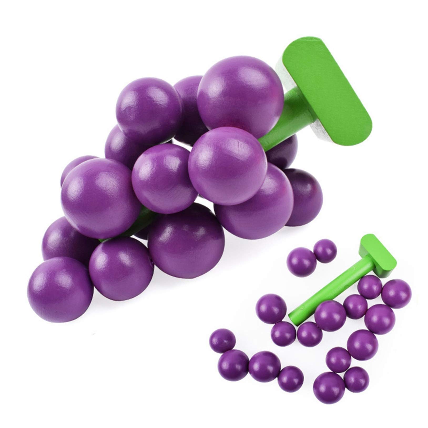 Amazon | 「Aardman」おままごと 知育玩具 木製 積木 葡萄 料理 磁石式