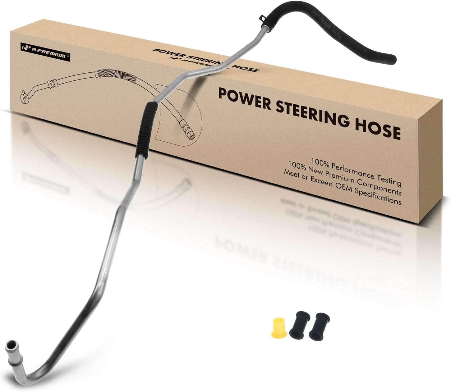 A-Premium Power Steering Return Line Hose Assembly Compatible with Toyota Camry 2007 2008 2009, 2.4L, Intermediate Pipe