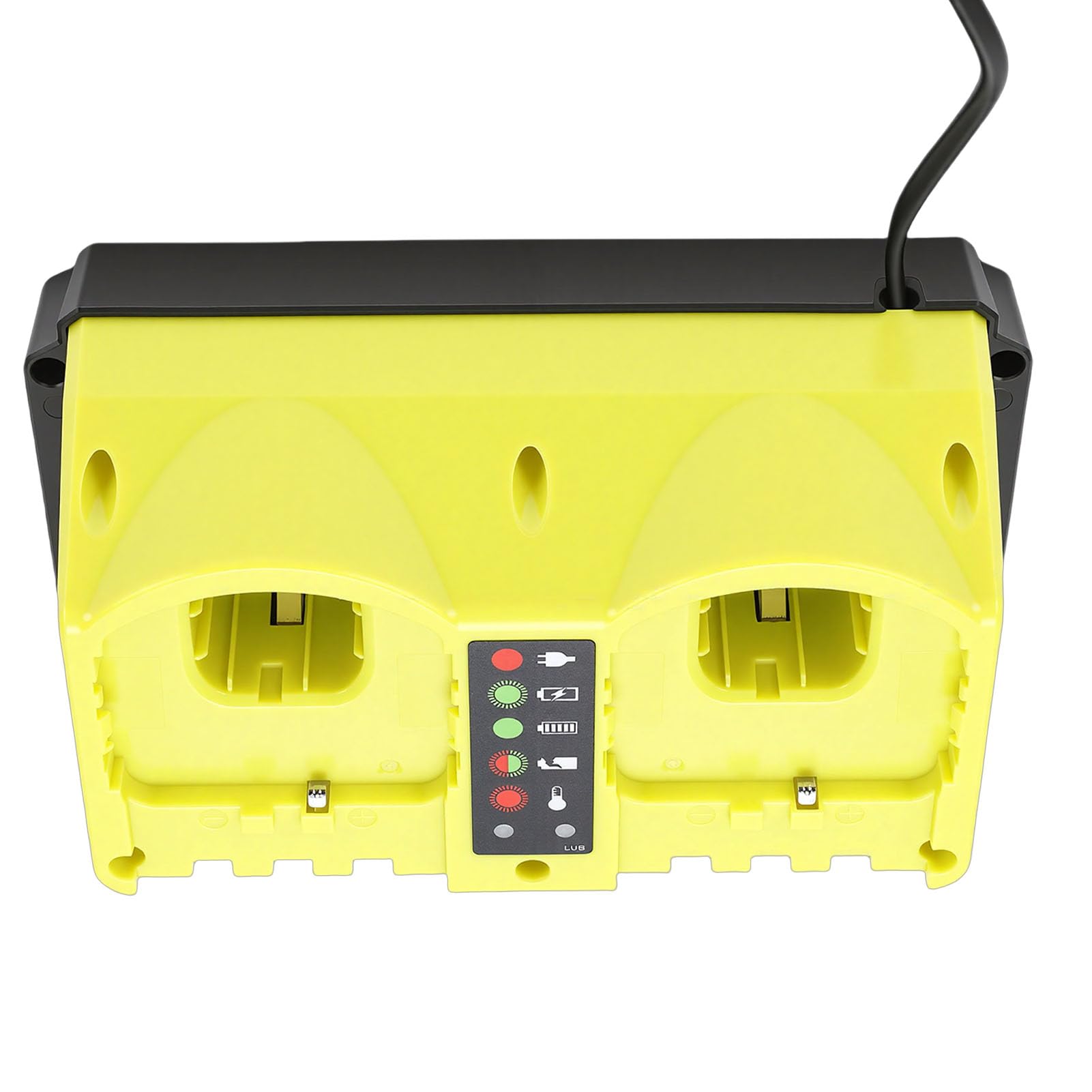Kikumi Doppia Stazione di Ricarica per Batteria P117 P118 P119, Caricabatterie Rapido a Doppia Porta con Indicatori LED, per Batterie Agli Ioni di Litio per Utensili Elettrici