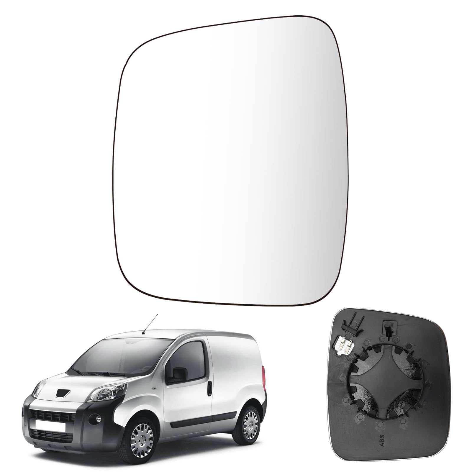 Mingke Verre Rétroviseur Gauche Chauffant Pour Fiat PUNTO (188) 1999-2008 Avec Plaque Support - OEM 71716194