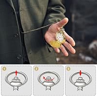 Cerioll Retro Zsebóra Lánccal Unisex Vintage Római Számokkal Klasszikus 7