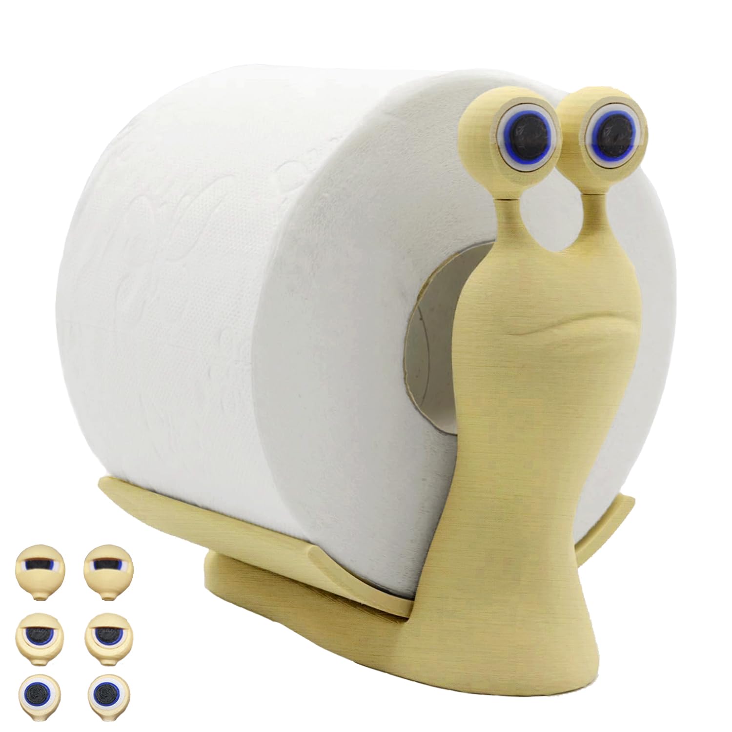 Porta Rotolo Di Carta Igienica A Forma Di Lumaca – Stampato In 3D Con Grandi Occhi – Accessorio Bagno Divertente