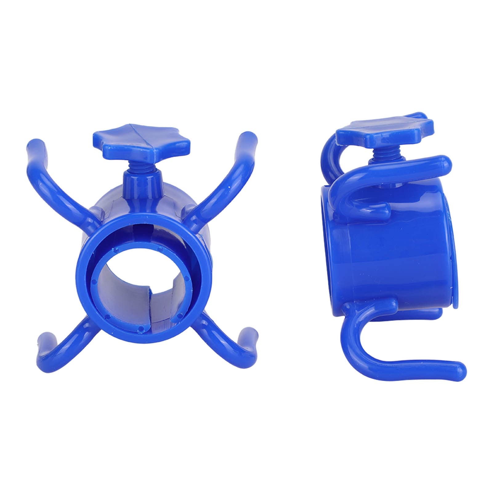 AKLOSIPY Plastic Beach Umbrella Hook with 4 Claws, and Iversal Fit for Towels and Hats, Set of 2, e (White) (Blue)