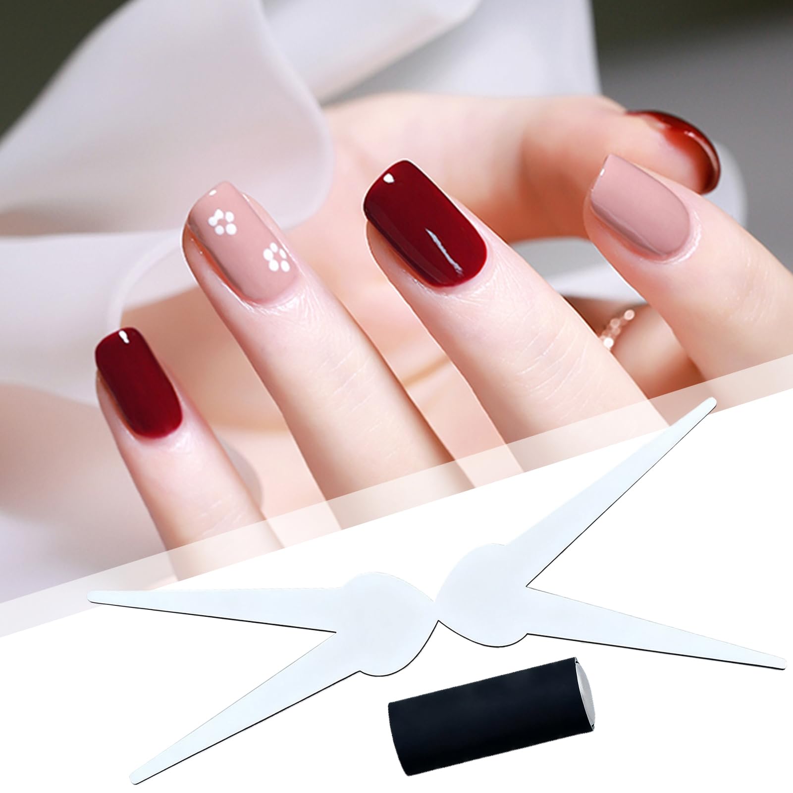 Attrezzo Magnetico per Unghie,Doppia Testa Strumento Unghie - Strumento Magnetico Manicure,per Salone Feste Matrimonio Casa Pendolari Principianti