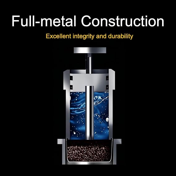 M5 Manual Espresso Maker, Portable Coffee Machine with 2-in-1 Bottomless Portafilter, No Electricity for Camping Travel Office, Cafe-Quality Stainless Steel, 80ml Tank &