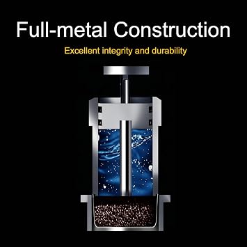 M5 Manual Espresso Maker, Portable Coffee Machine with 2-in-1 Bottomless Portafilter, No Electricity for Camping Travel Office, Cafe-Quality Stainless Steel, 80ml Tank &