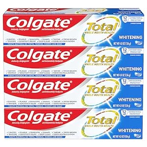Colgate Total Whitening Toothpaste Gel – 4.8 ounce (Pack of 4)