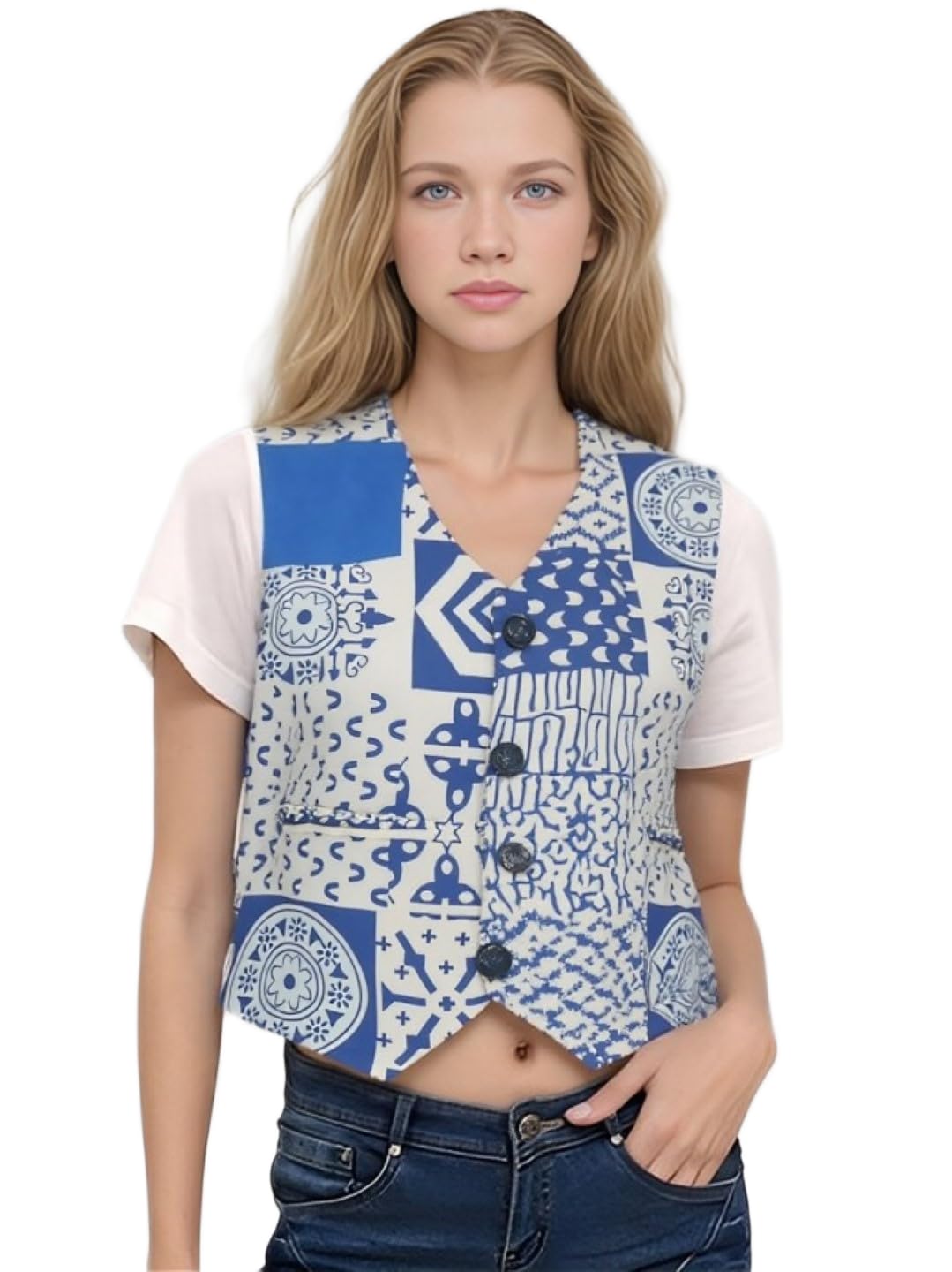 perfect productions Printed waistcoat for women, women waistcoat.17-picture-5