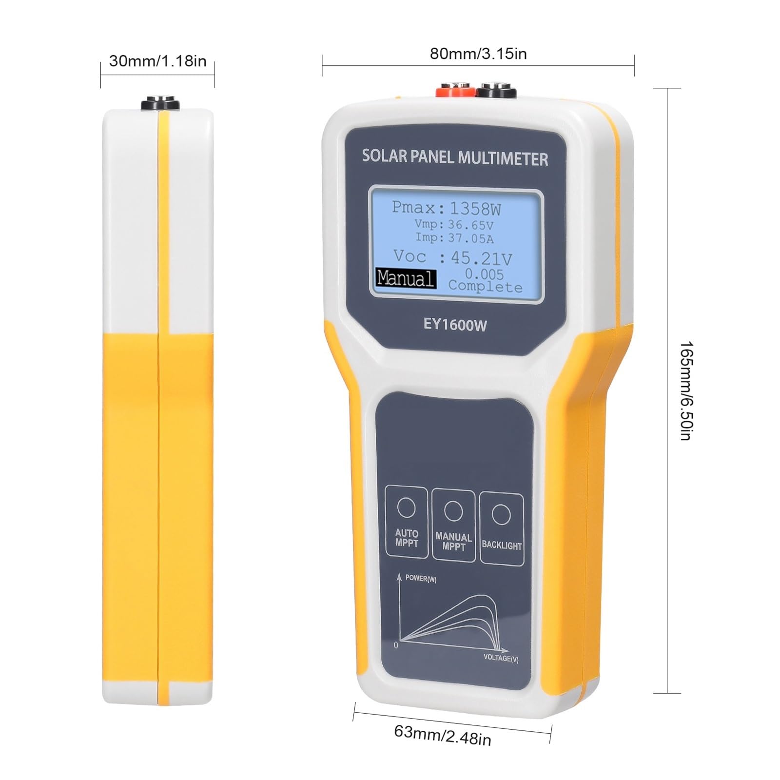 1600W Panel Fotowoltaiczny Multimetr Słoneczny M-PPT Tester Test Napięcia Obwodu Otwartego Miernik Testowy Punktu Zasilania Bezpieczny, Praktyczny, DokłAdny