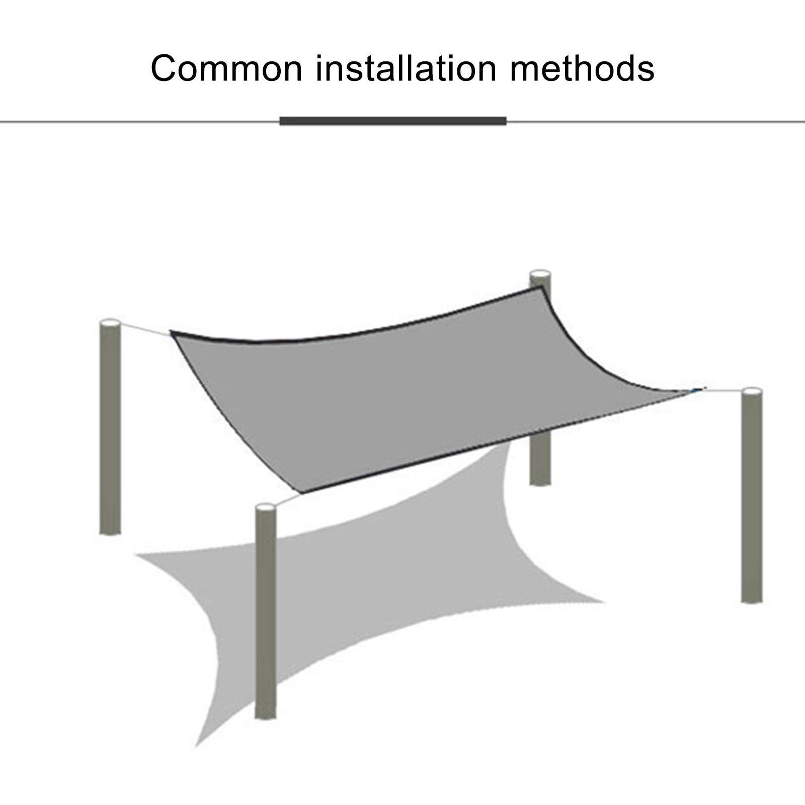 Paño de Sombra para Exteriores,8 Pines,Malla Sombreadora Verde Resistente a UV,Malla de Sombreo Transpirable,Red de Sombreado Antracita,para Piscina,Invernadero,Techo (5x8m)