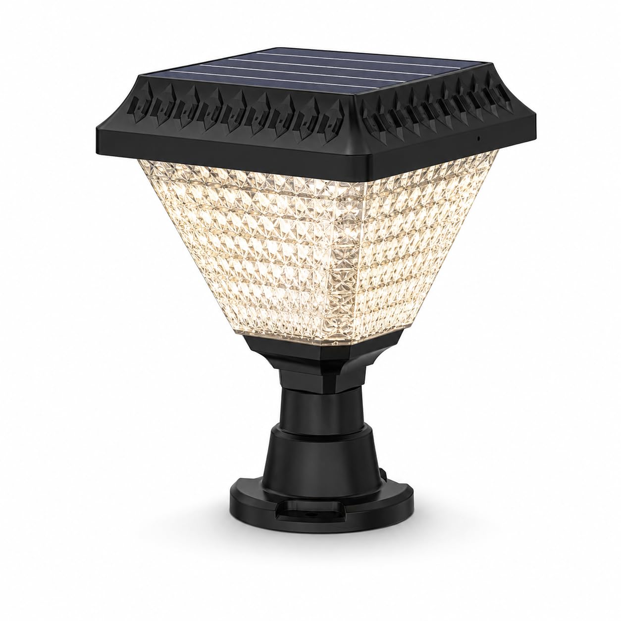 Solar Landscape Pathway Light | 6000K Daylight White | IP65 Waterproof | Aluminum Body | Solar Powered | Automatic Dusk to Dawn Outdoor Garden Light (Black) (Large, Square)-image-34