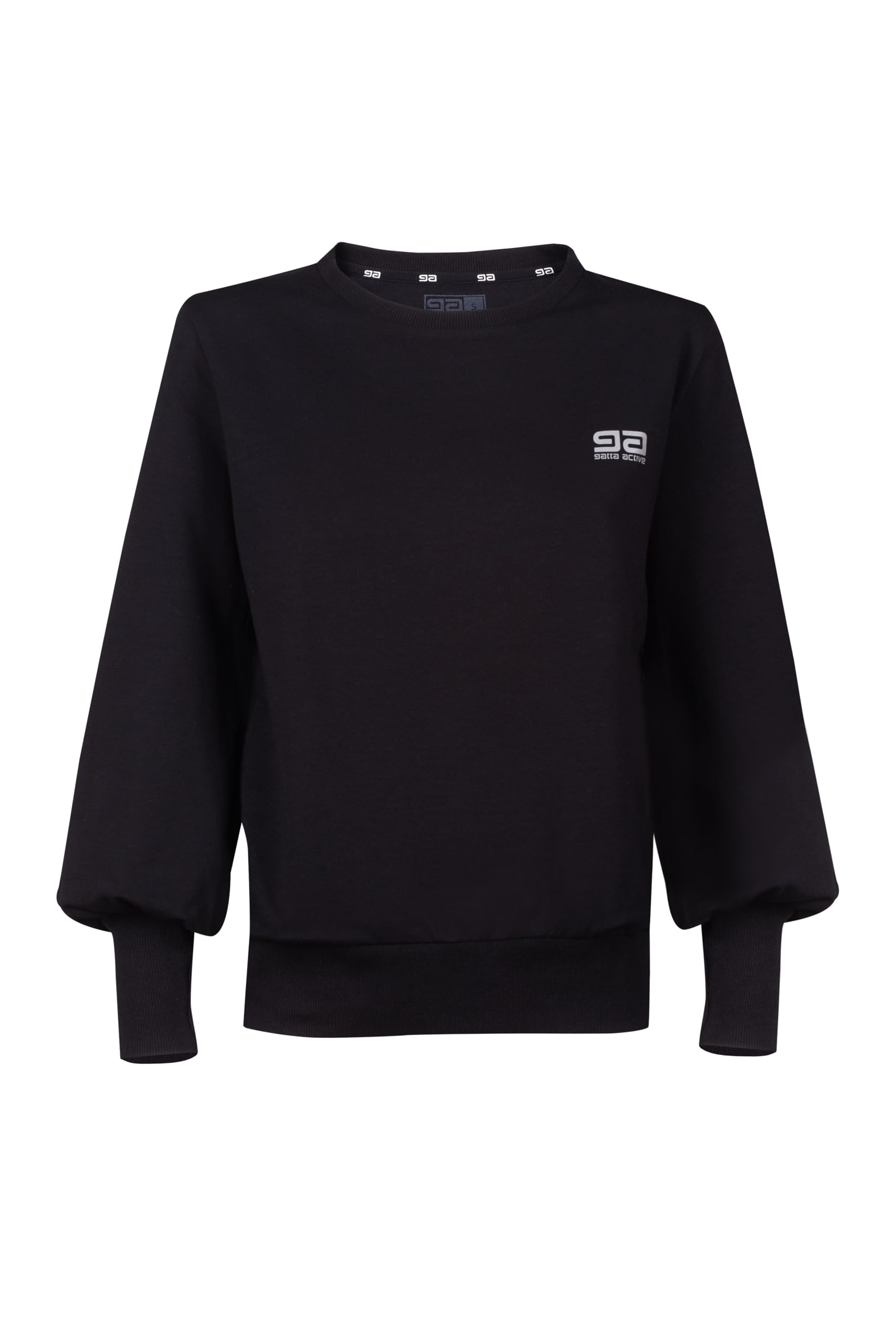 Gatta - Bluza Damska Dresowa Bawełniana - Sportowa Bluza bez Kaptura - Oddychająca, Miękka i Elastyczna - z Luźnymi Rękawami i Szerokimi Ściągaczami - Czarna - XL