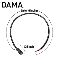 Vista 7 de DAMA Deutsch DT 2 pines enchufe hembra arnés de cableado hembra Conectores de coleta para cable a cable luz de trabajo LED, barra de luz LED