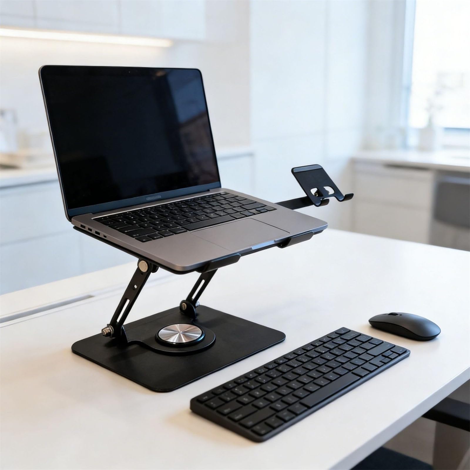 Supporto per notebook in alluminio con fori di raffreddamento migliorati e telaio robusto fino a 8 kg di capacità Supporto ergonomico per laptop