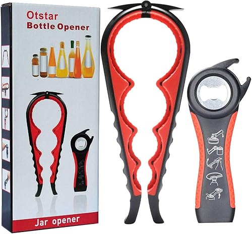 Abridor de botellas y abrelatas de anillo para personas mayores, manos de artritis y cualquier persona con baja resistencia, abrebotellas para