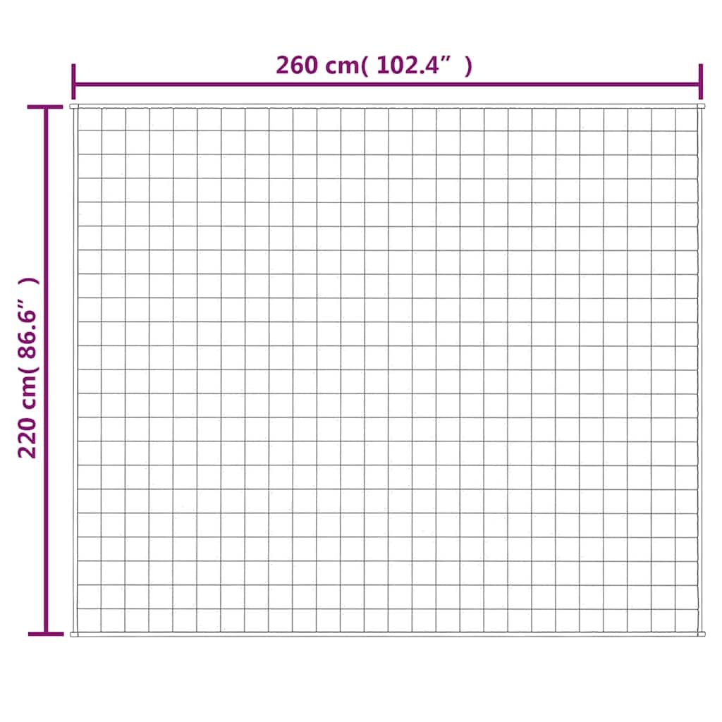 vidaXL Coperta Ponderata Grigia 220x260 cm 11 kg Tessuto