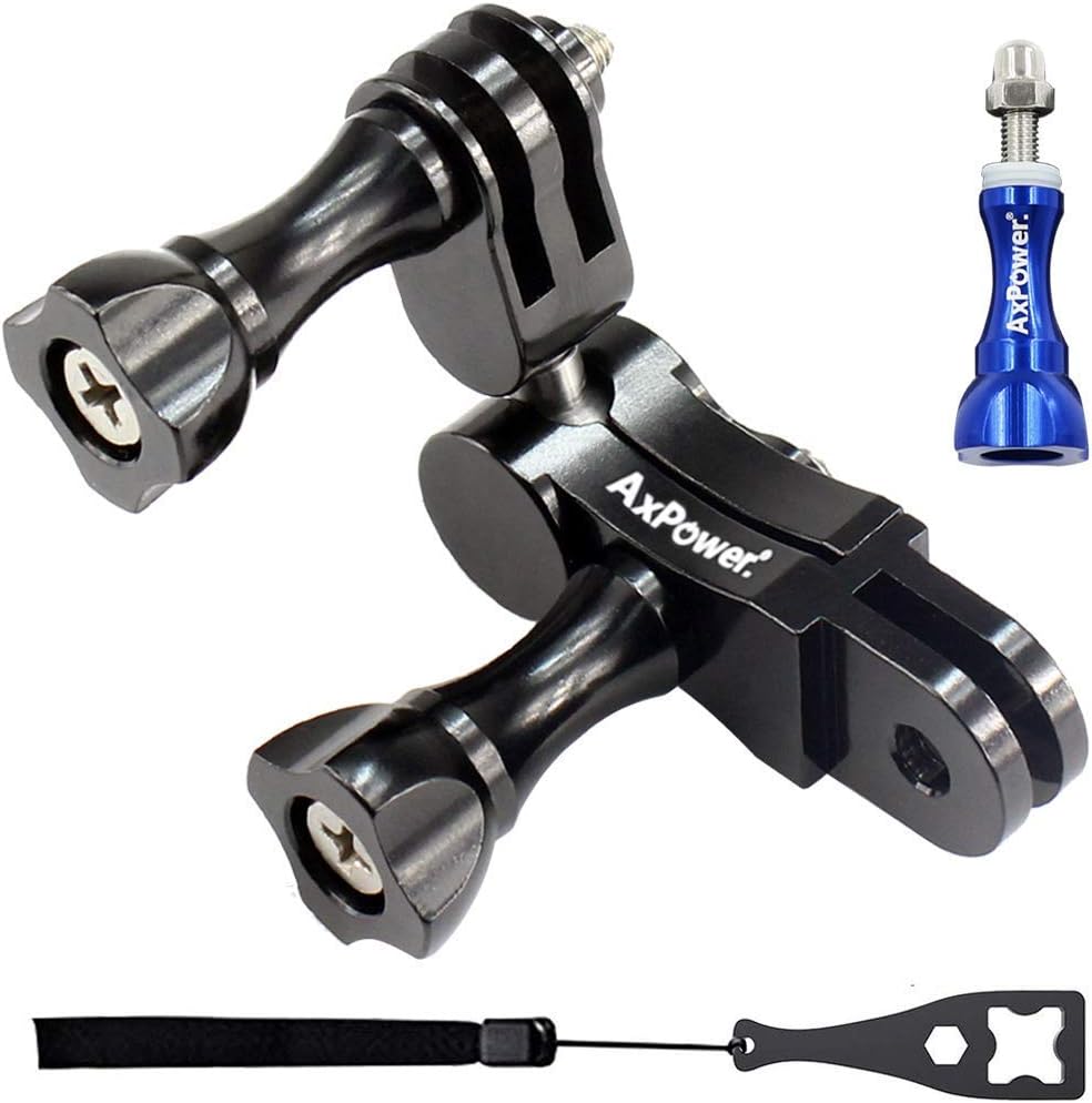MAYISUMAI 360 Degree Swivel Arm for GoPro 3 4 5 6 Aluminum Alloy Rotary Ball Adapter Pivot Mount Extension Accessories for Campark ACT76 AKASO EK7000 Apeman Sport Camera