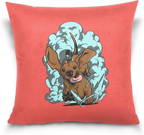 Amazon クッションカバー 犬柄 動物柄 ダックスフンド 抱き枕カバー 40x40 座布団カバー 部屋飾り 装飾 インテリア ソファカバー マルチ カバー オンライン通販
