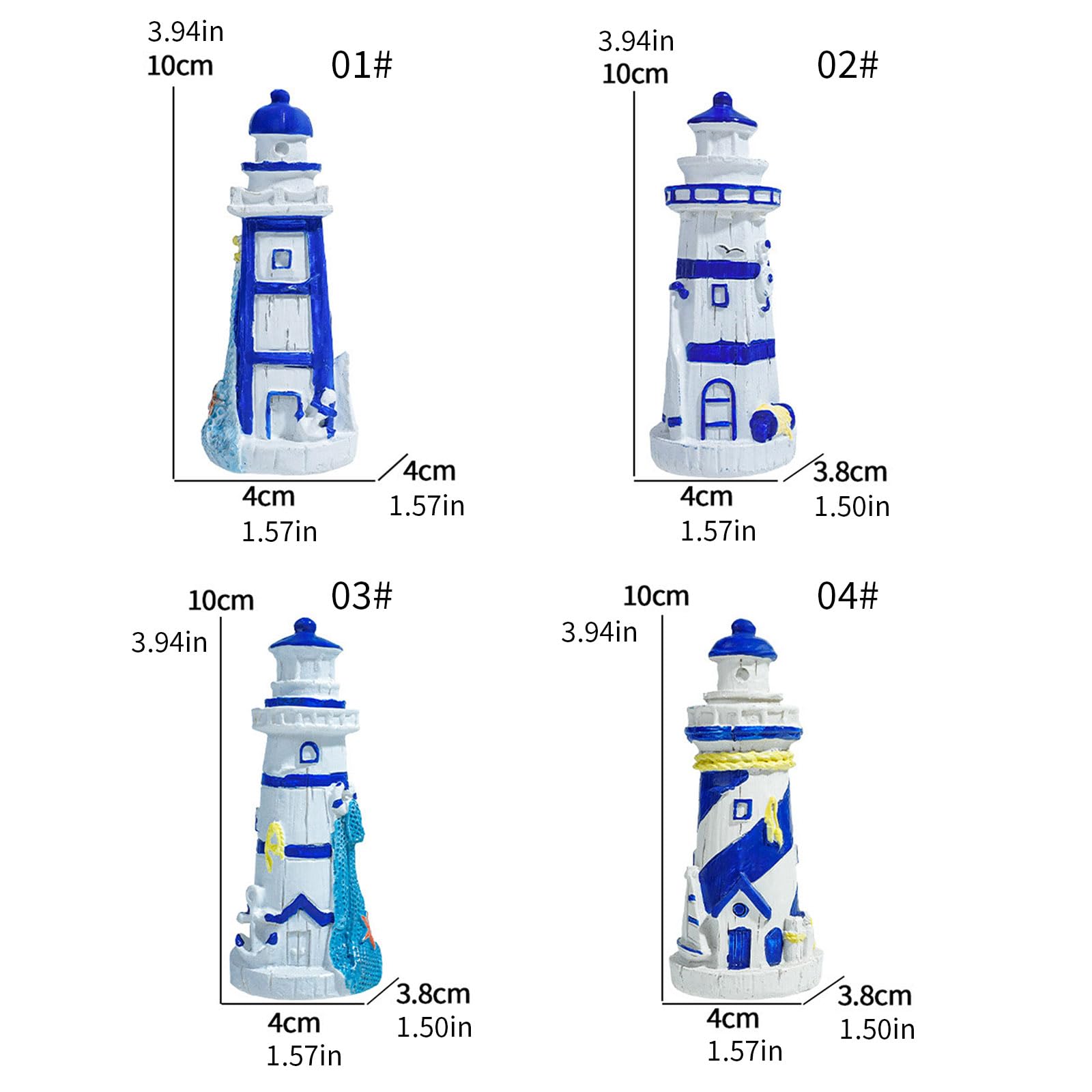 Acquari Castelli Artificiali Faro Simulazione Paesaggio Grande Figurine FishTank Paesaggistica Serbatoi di pesce Resine Ornamenti Acquario