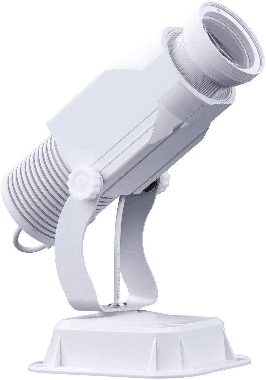 15W LED GOBO Logo Projector Light Waterproof with 1 Free Custom Image for Indoor/Outdoor Use Company Hotel Restaurant Advertising Signs with Static Function (White, 1 Color)