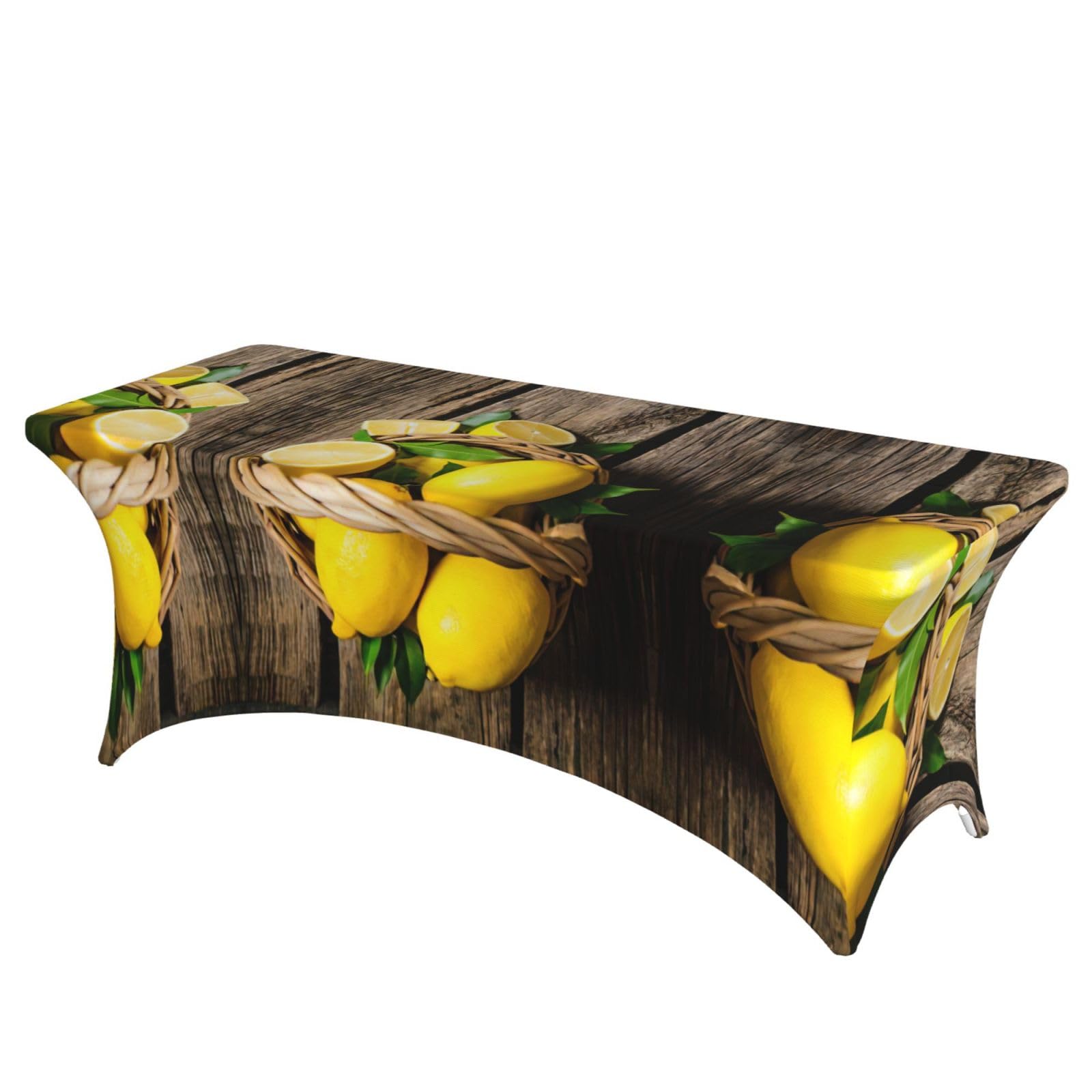 Nappe de table extensible élasthanne imprimé citrons lavable