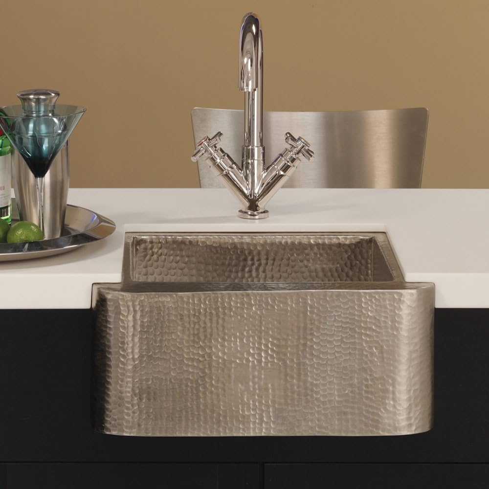 Native Trails CPS513 Cabana Copper Apron-Front Bar/Prep Sink, Brushed Nickel