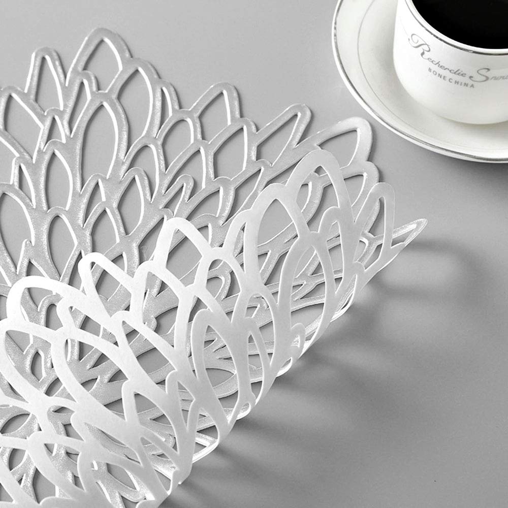 4 Tovagliette Ottagonali In PVC Antiscivolo - Sottobicchieri Isolanti Per Tavolo Da Pranzo