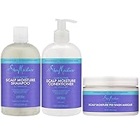 Vista 1 de SheaMoisture Dry Scalp Care Trio: Champú de manteca de aloe y vitamina B3 (13 onzas), acondicionador (13 onzas) y mascarilla de prelavado (4 onzas)