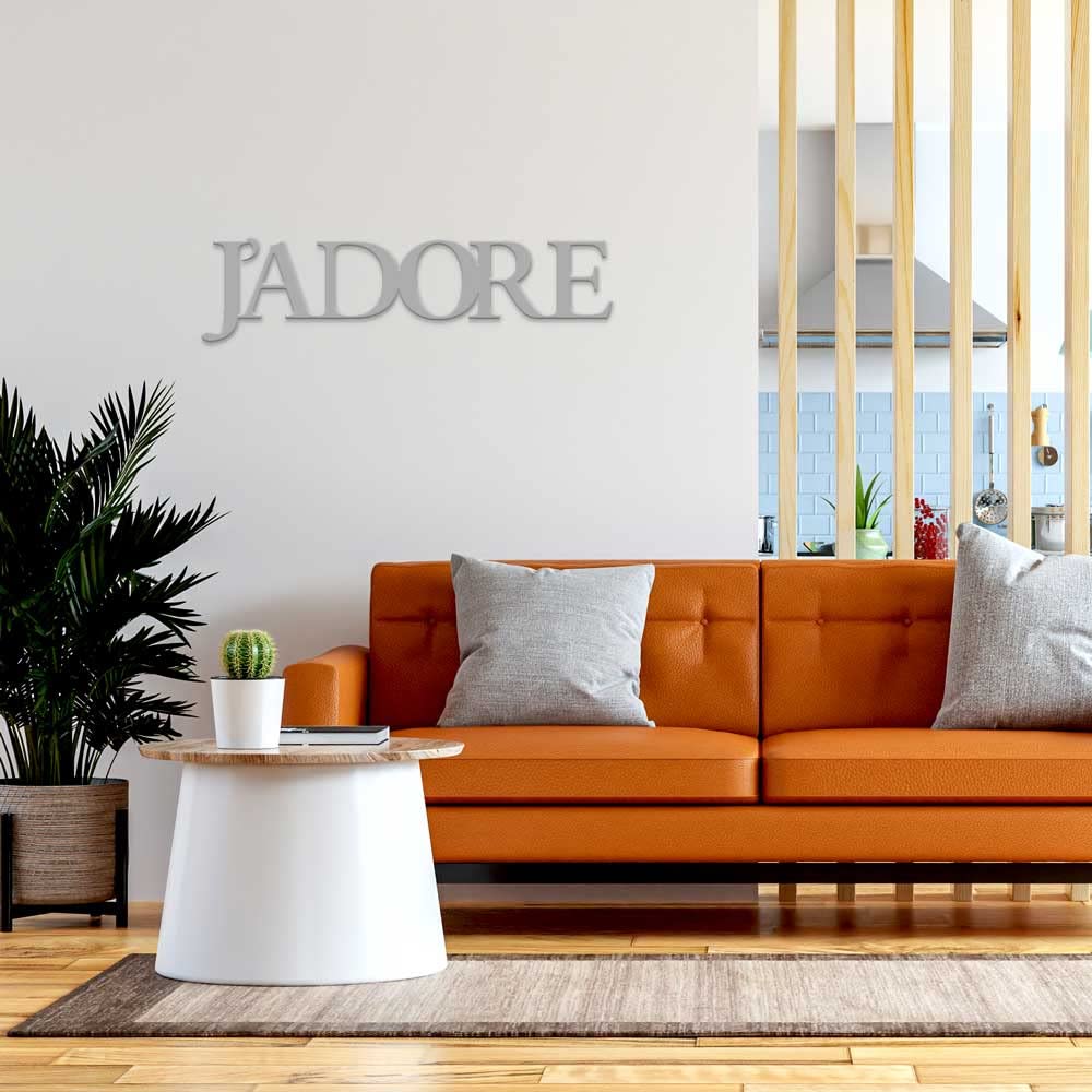Letra de Madera con Frase J'adore – Decoración para Colgar en la Pared, Texto Decorativo Hecho a Mano, decoración
