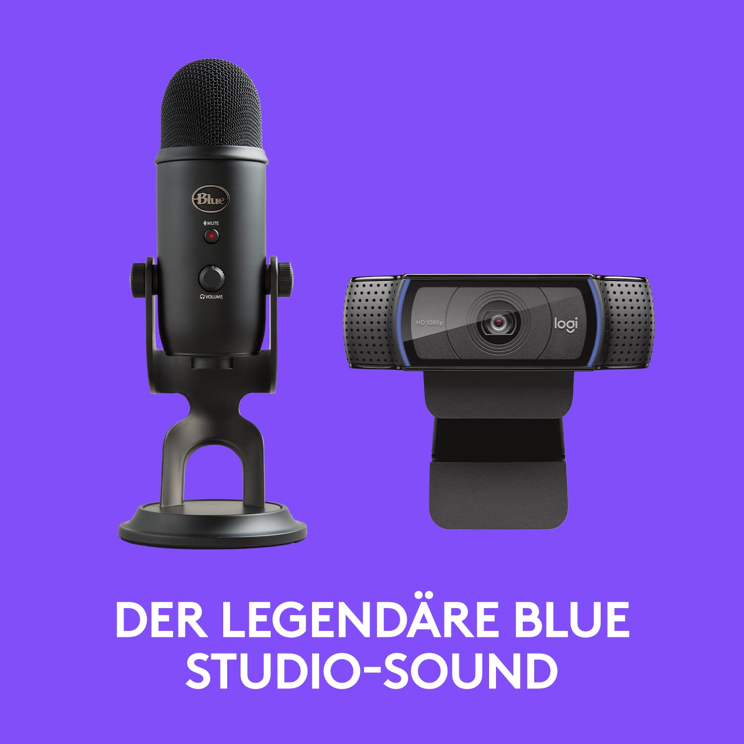 Blue Microphones Yeti und Logitech C920 HD Pro – Webcam-Mikrofon-Set für eine professionelle Präsentation in Bild und Ton für Videokonferenzen, die Arbeit zu Hause, Zoom, PC und Mac