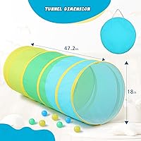 Vista 7 de PigPigPen Túnel de juego para niños pequeños, tienda de campaña desplegable para bebés o perros, juguetes para interiores y exteriores para conjunto