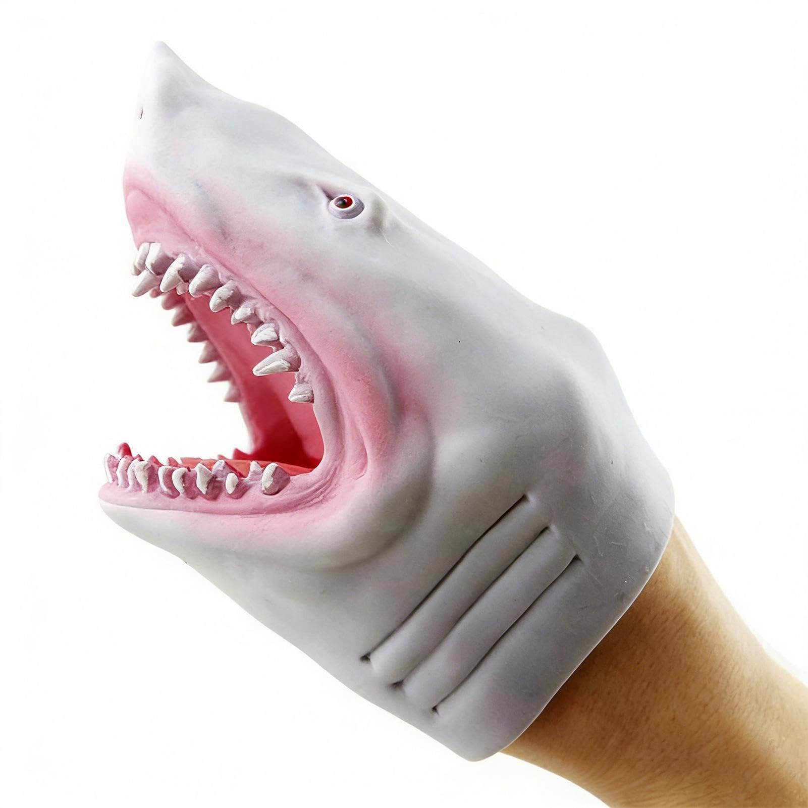 Shark Hand Puppets, Realistic Rubber Shark Animal Puppet Role Play Toy, Funny Sea Animal Hand Puppets for Kids, Novelty Sharks Puppet Rubber Gloves Interactive Toy, for Girls & Boys