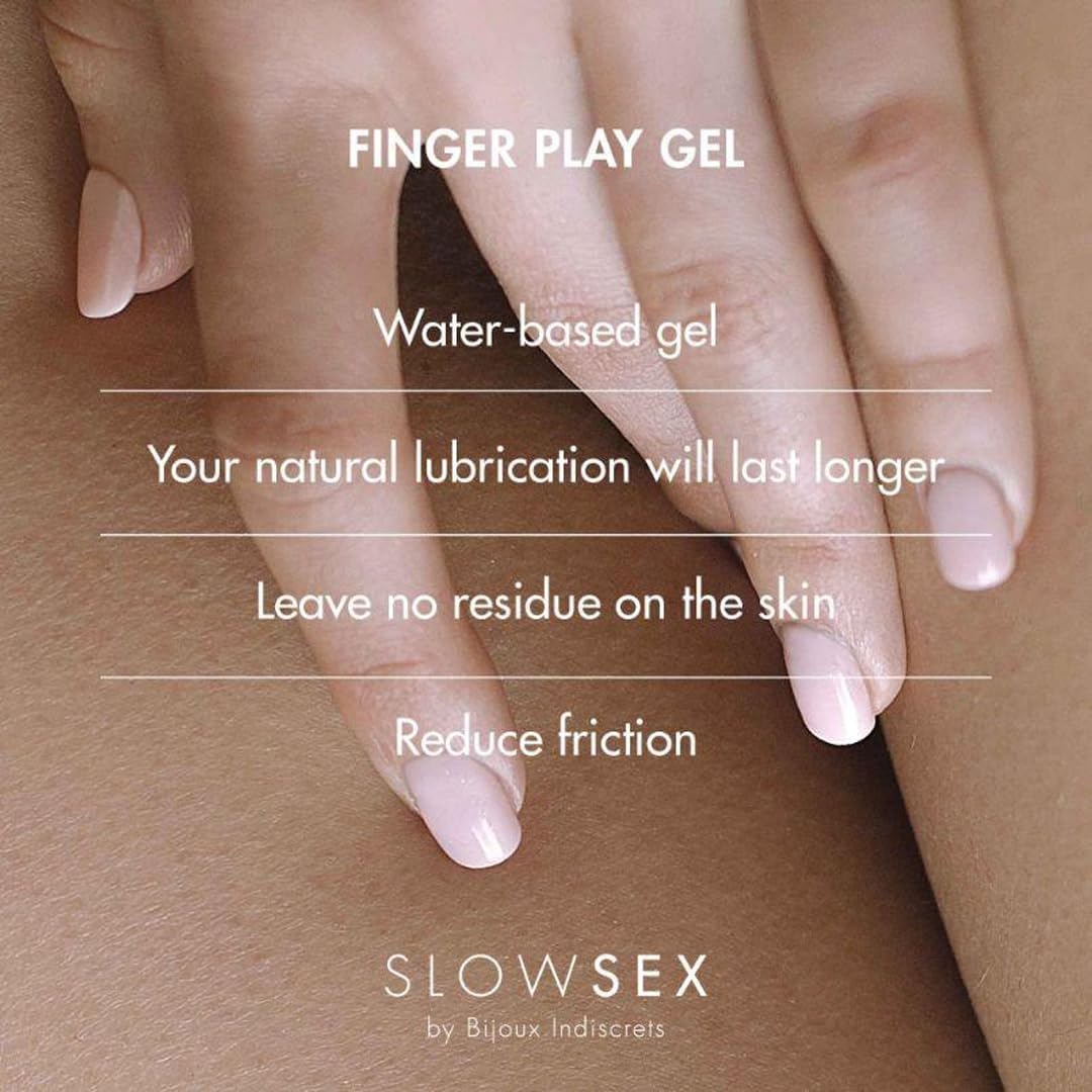 Bijoux Indiscrets Finger Play Gel – Slow Sex-Inspired Intimate Gel for Vulva & Penis – Aloe-Infused, Kissable & Hydrating with Coconut Aroma – External Use – 30ml