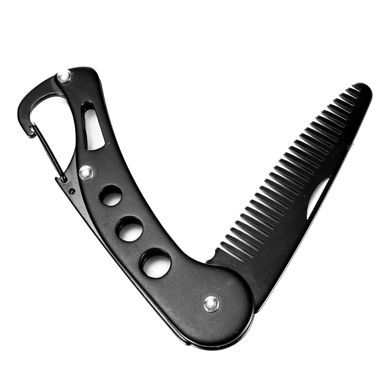 Stainless Steel Mustache Comb, Folding Beard Comb for Men Pocket Comb for Daily