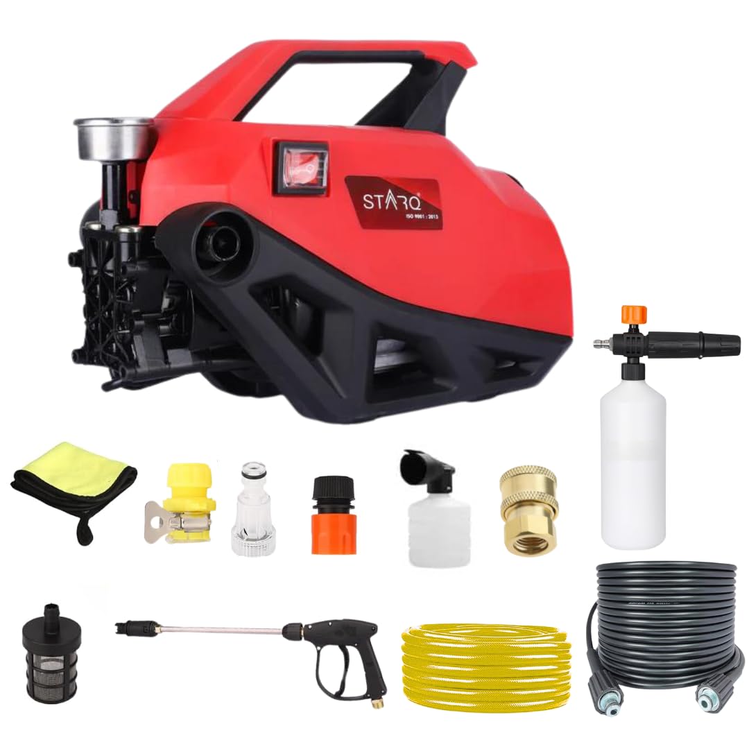 STARQ W3A Combo | 220 Bar 2100W | Heavy Duty High Pressure Washer for Car, Bike, Home | Pressure Adjustable with 1Ltr Professional Snow Foam Lance | Red (B08W9BT4GW) Amazon Price History, Amazon Price Tracker