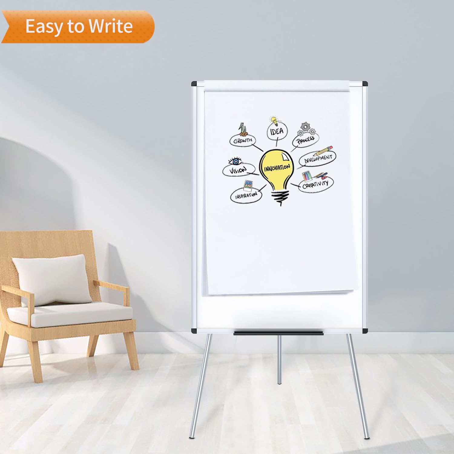 Amazon.com : VIZ-PRO Magnetic Whiteboard Easel, 36 x 24 Inches