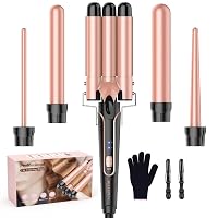 BESTOPE PRO Ferro arricciacapelli 3 fusti di ferro ondulato 5 in 1