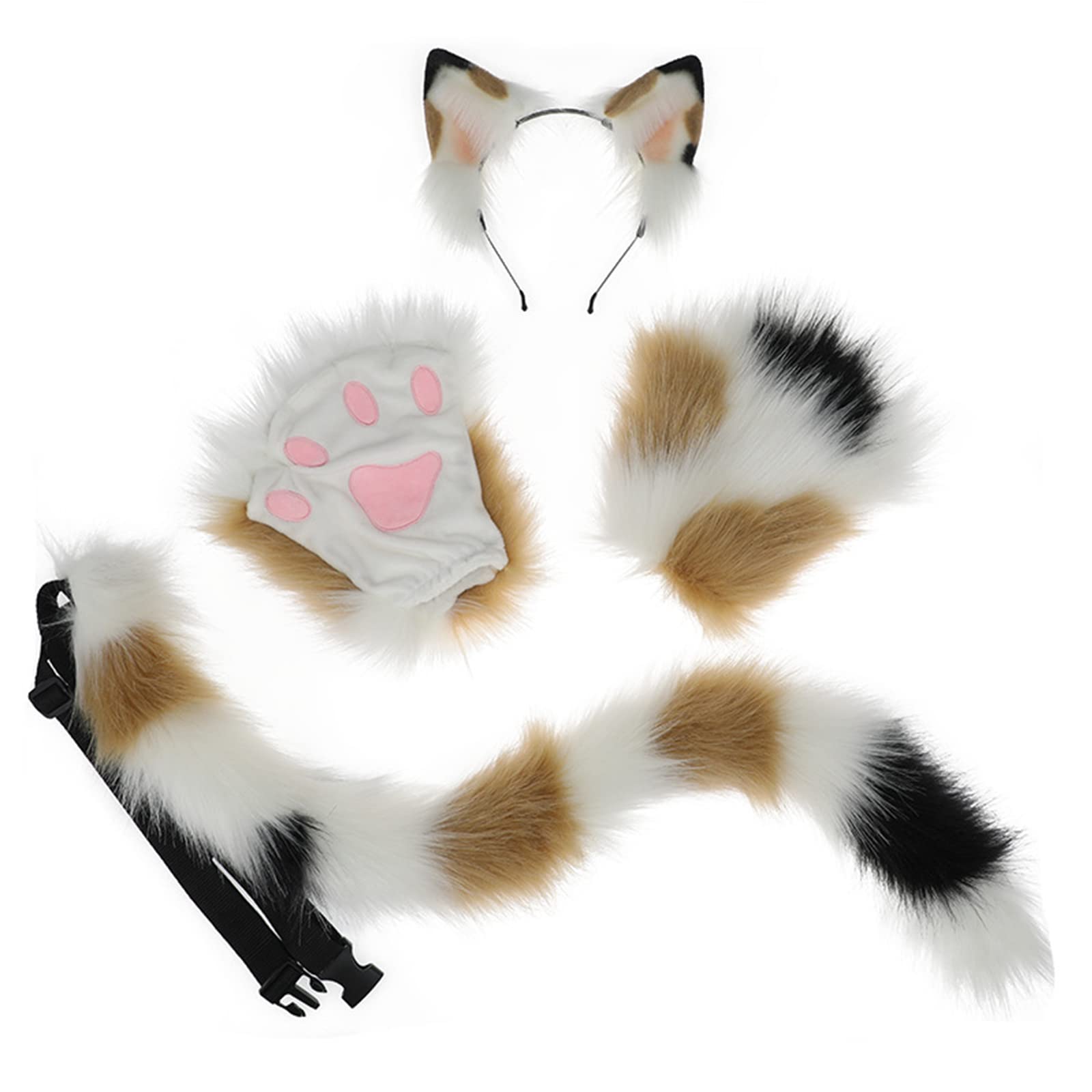 Amazon.co.jp: JUNBOON フェイクファー 猫 コスプレ コスチューム