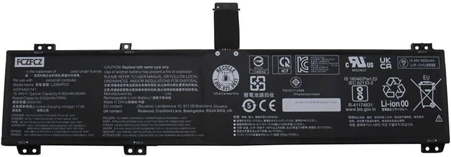 Amazon.com: FCZFCZ L22B4PC0 Battery 80Wh Replacement for Lenovo
