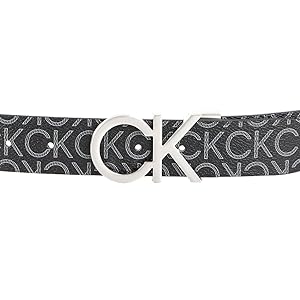 Calvin Klein Ck Rev.adj. New Mono Belt 3.5cm K50k510075 Man Belts, Black Monogram, 95
