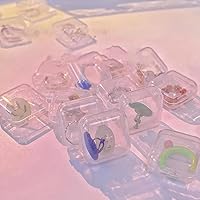 Vista 2 de 48 Pcs Clear Small Plastic Storage Containers Anti Oxidation Transparent Jewelry Storage Holder for Small Item Craft, Beads, Pills, Ear Studs