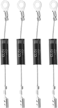4pcs High Voltage Rectifier Diode - Microwave Oven Home Cooking Appliance Part - Easy-to-Install Replacement Diode Rectifier Compatible with Microwave