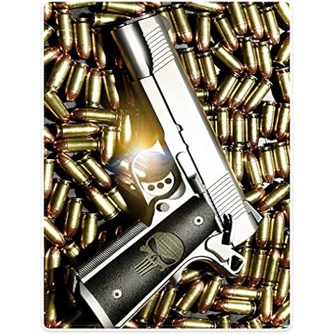 YISUMEI Warm Soft Cozy Plush Throw Fleece-Flannel Blanket 60"x80" Gun Bullets Print Cover