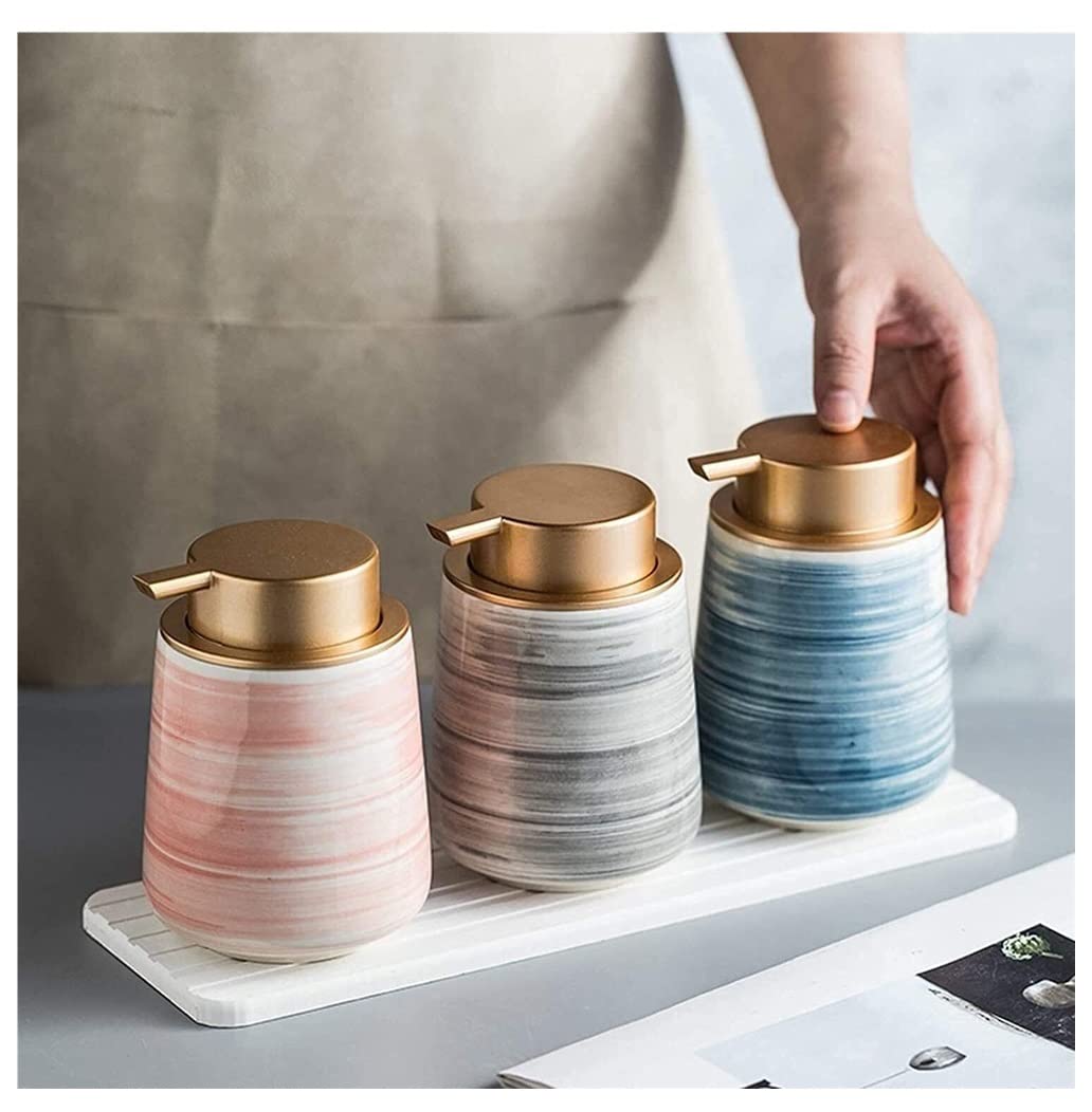 Dozownik mydła, kuchni Dozownik Mydła, W Płynie 430 Ml, Balsamu Ceramicznego Do Toalety łazienkowe dozowniki(B)